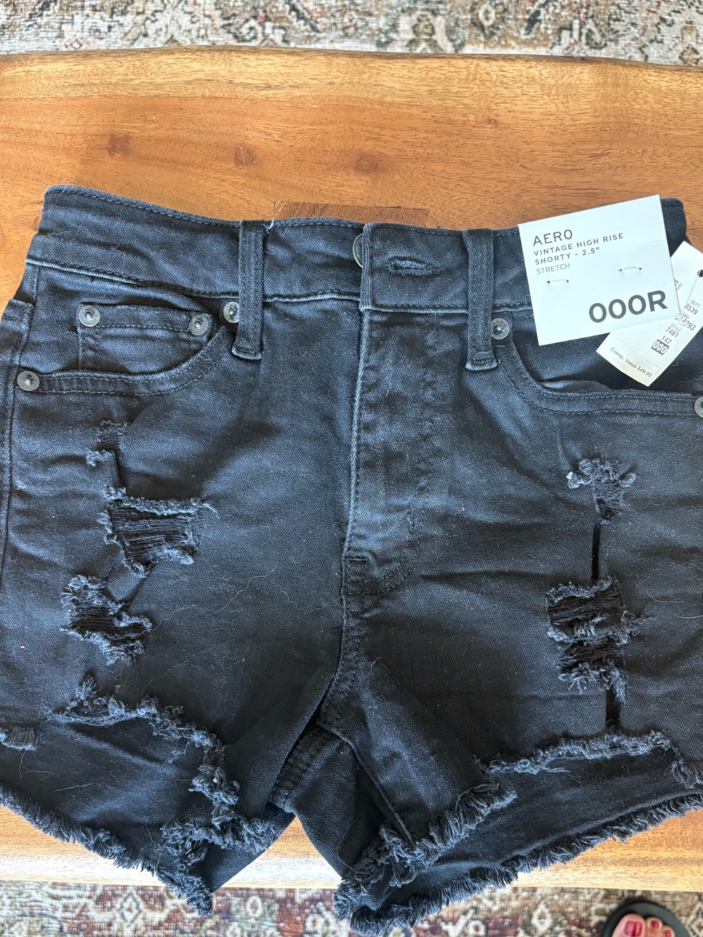Aeropostale Vintage High Rise Shortie 2.5in Distressed Women’s Denim Shorts